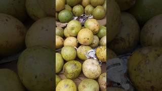 Bael Fruit. Roadside Fruits Market