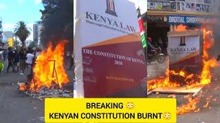 BREAKING ! KENYAN CONSTITUTION PUT ON FIRE BY ANGRY PROTESTORS AGAINST THE FINANCE BILL