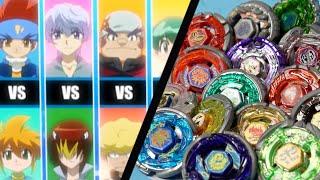 Beyblade Anime VS Real Life - BATTLE BLADERS! Team Gingka VS Dark Nebula