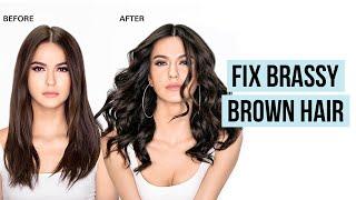 How to Remove Brassy Tones from Brown Hair | Fix Brassy Hair at Home Better Than Blue Shampoo