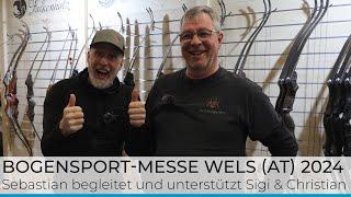 Bogensport Messe in Wels 2024 - am Messestand von Spiderbows & Falkenholz