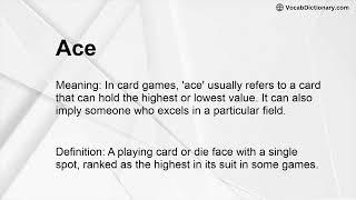 Ace Meaning