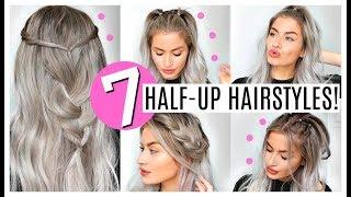 7 HEATLESS BACK TO SCHOOL HAIRSTYLES! HALF UP - HALF DOWN! 5 MINUTE HAIRSTYLES!!