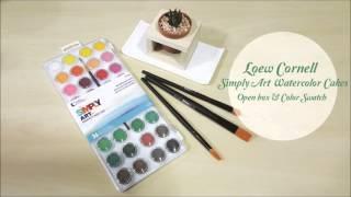 Loew Cornell  Simply Art Watercolor Cakes Open Box & Revew.