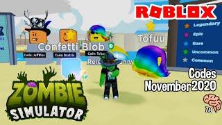 Roblox Zombie Simulator New Codes November 2020