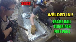 Welded in the 280z Floor Pan, Frame Rail, and Firewall -- 280z restomod