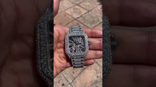 Iced Out Cartier Skeleton Watch ️ #shorts #rdpjewelry