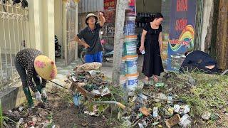 The man was curious when he saw us cleaning trash and grass at the post office and bus station that