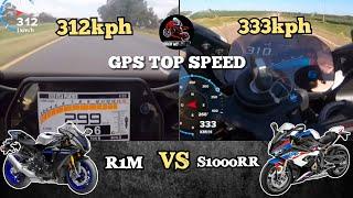 2022 Yamaha R1M vs BMW S1000RR | GPS Top Speed Attempt | Acceleration 