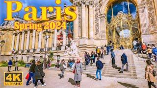 Paris, France - Paris April 2024 - 4K HDR - Walking Tour  | Paris 4K | A Walk In Paris