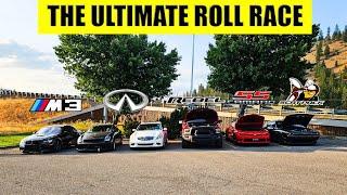 THE ULTIMATE RACE! Scatpack 392 vs BMW M3 vs Infinity G37 vs Camaro SS vs Whippel Ram!