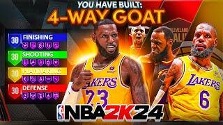 THIS "4 WAY GOAT" LEBRON JAMES BUILD IS DOMINATING NBA 2K24! BEST BUILD + BEST JUMPSHOT!