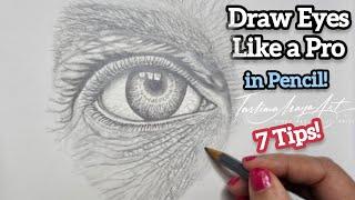 7 Secret Tips for Realistic Eye Drawing in Pencil for Beginners ️