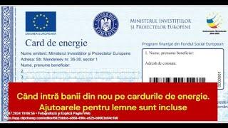 Când intră banii din nou pe cardurile de energie. Ajutoarele pentru lemne sunt incluse