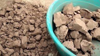 Extra soft New Pure brown mud dirt Dry floor+tub CRUMBLING SATISFYING ASMR sounds