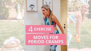 4 EXERCISE MOVES FOR PERIOD CRAMPS at home | Rebecca Louise #Shorts