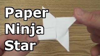 How to make a paper ninja star or shuriken - Origami
