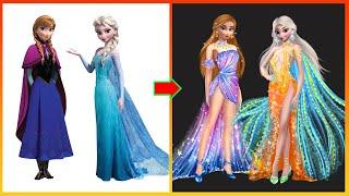 FROZEN: Elsa Anna TRANSFORMATION - Disney Princesses SWITCH UP Fashion Compilation