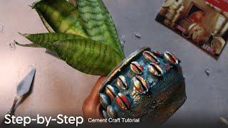 How to make hanging flower pot at Home 🪴 | Cement craft ideas Handmade | Pot decoration #cementcraft