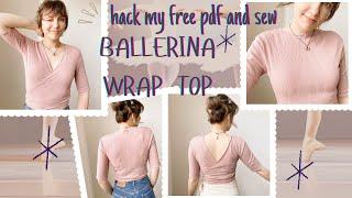 Sewing Tutorial Ballerina Wrap Top with free pdf pattern