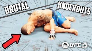 Best Knockouts Ever in UFC 5 (Includes Special Moves/Finishers)