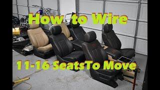 How to wire up F250 11-16 Seats to Move