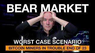 My 2023 Bear Market Worst Case Scenario For Bitcoin Miners! Bitcoin vs Bitcoin Miners This week.