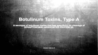 Medical vocabulary: What does Botulinum Toxins, Type A mean