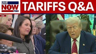 Trump takes tough questions on Apple iPhone tariffs, Harvard, Wal-Mart "eating costs"