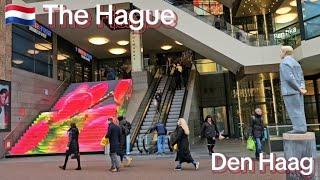  The Hague, Netherlands. Walk around the city center in January. Den Haag.