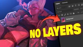 The crazy benefits of NOT using layers  (digital art tutorial)