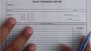 How to write daily progress report | construction Project in Urdu/Hindi