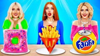 GEOMETRIC SHAPES Food Challenge! | Eating Different Shapes of Watermelon and Burger by Ratata BOOM