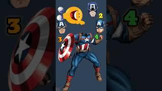 captain america|captain america cartoon|wrong head top superheroes|#shorts#captainamerica#wronghead