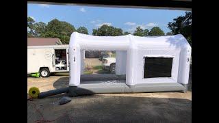 8’x9’x16’ Portable Inflatable Paint Booth By Gorillas Pro.