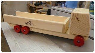 Wooden toy truck