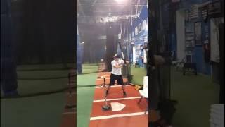 Justin Bernstein 2018 Grad tee-work w hitting coach Jay Blackwell 11/11/2016