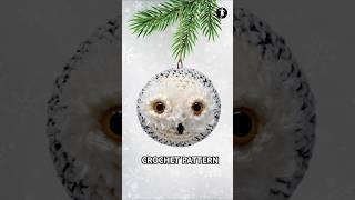 Snowy Owl pattern from Amigurumi Christmas Ornaments by Linda Wright on Amazon #amigurumi #crochet