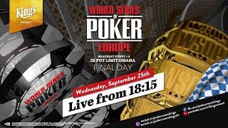  WSOPE: Final Table of €2.000 WSOP Europe 2k PLO Event #3 live from King's Resort 