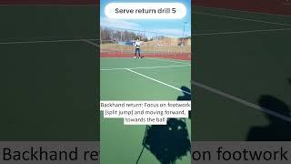 Serve return drill 5 #tennis #tennisdrills #tennispractice #tennistraining #tennisserve