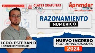  LIVE - Clase de Razonamiento Numérico para el ingreso a la UNIVERSIDAD 