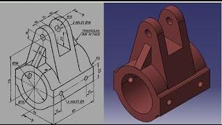 Catia V5 Tutorial For Beginners_Sketcher& Part Design Basic_Stiffener,hole,pattern etc #cad #design