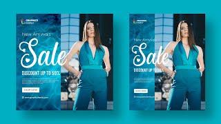 How to make a new arrivals sale social media + flyer template