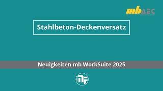 Stahlbeton-Deckenversatz in MicroFe - Neuigkeiten mb WorkSuite 2025