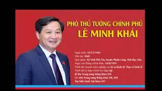 Tóm tắt tiểu sử Phó Thủ tướng Lê Minh Khái