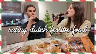 Tasting & Rating Dutch Festive Food | Vlogmas Day 4 