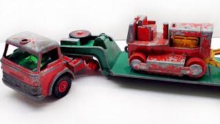 Matchbox restoration Low Loader with Case Bulldozer King Size No K 17. Part 1, pre-production model