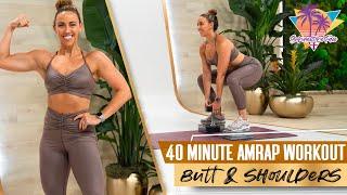 ALL-FITNESS LEVELS Butt & Shoulders AMRAP Workout *LOW IMPACT* | STF - DAY 48 #athomeworkout