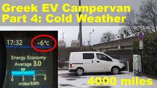 Freezing weather in an ELECTRIC CAMPERVAN? Part 4: Greece to UK Return trip