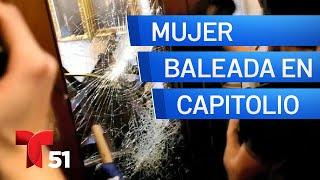 Video capta cuando mujer es baleada en el Capitolio